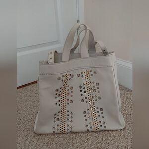 New Tamara Mellon Sugar Daddy Grommeted Nappa Leather large Tote